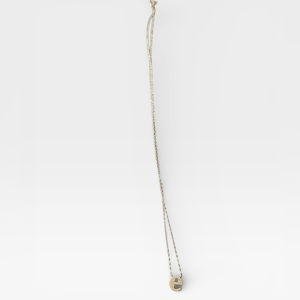 Silver and Diamond "e" necklace - Picture 7 of 7